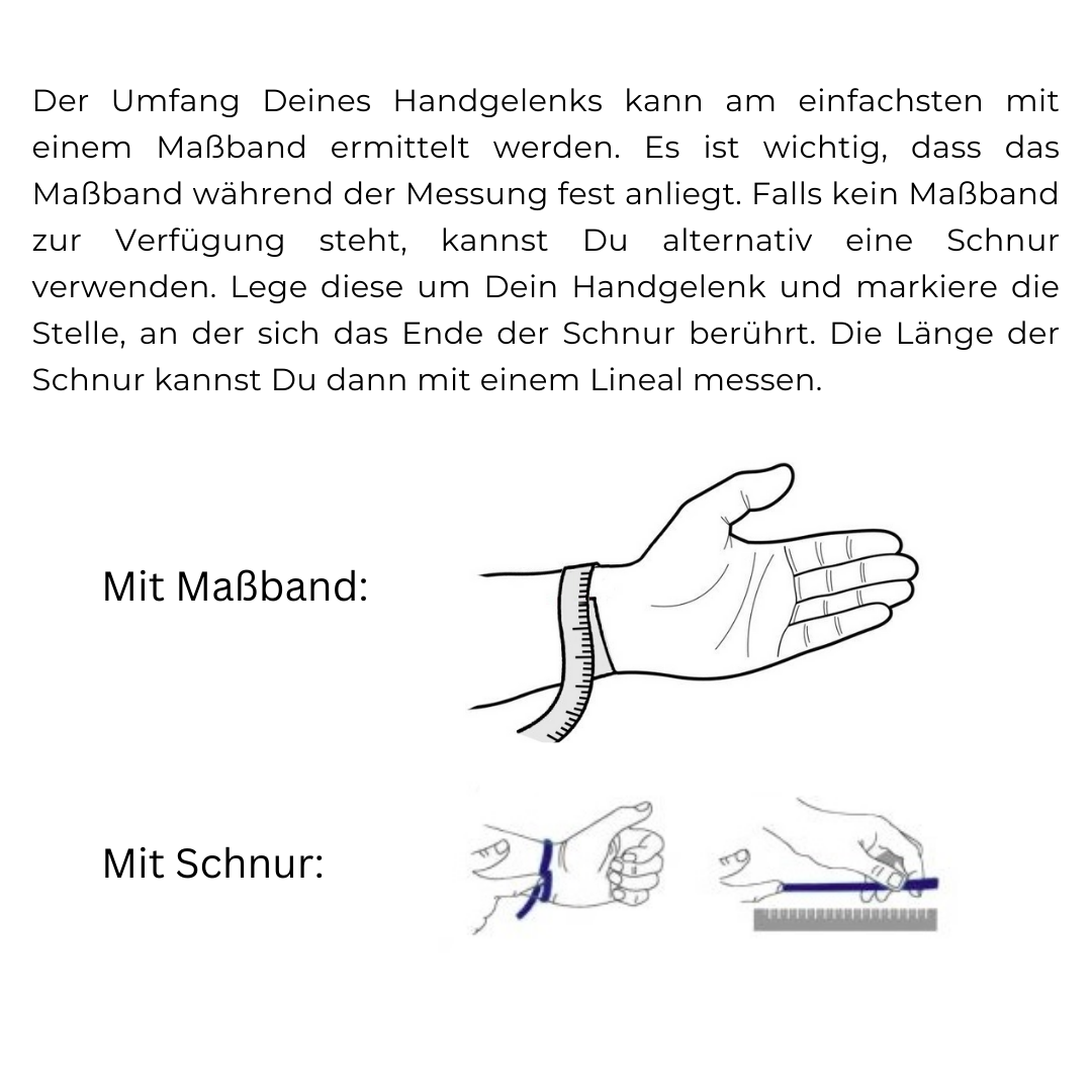  Messanleitung für Maßgefertigte Armbänder, Segeltauarmbänder und Lederarmbänder