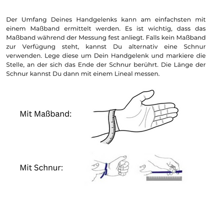  Messanleitung für Maßgefertigte Armbänder, Segeltauarmbänder und Lederarmbänder